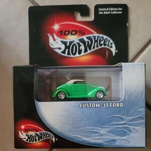 Hot Wheels Custom '37 Ford Die-Cast Car 100% HOT WHEELS--GREEN CUSTOM  '37 FORD
